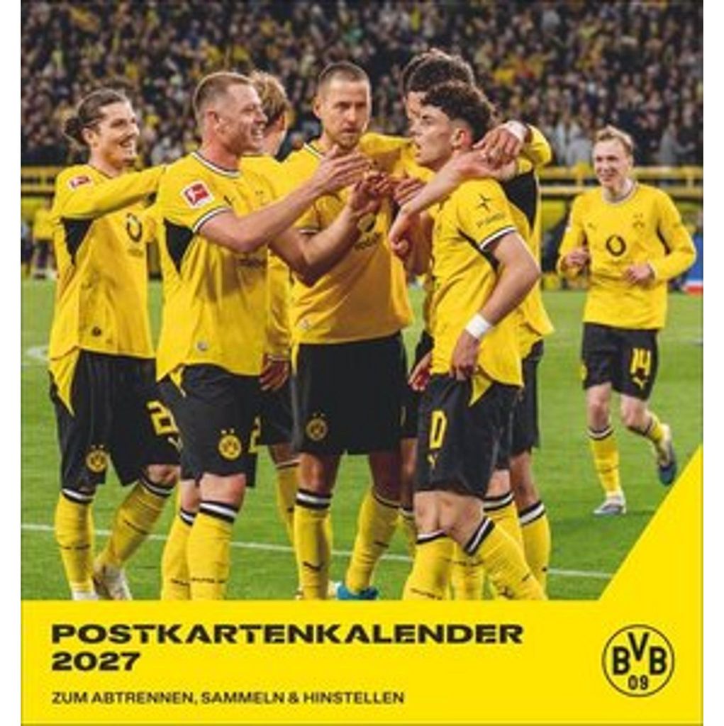 BVB Kalender 2027 Postkartenkalender mit 13 Postkarten, Produktbild 