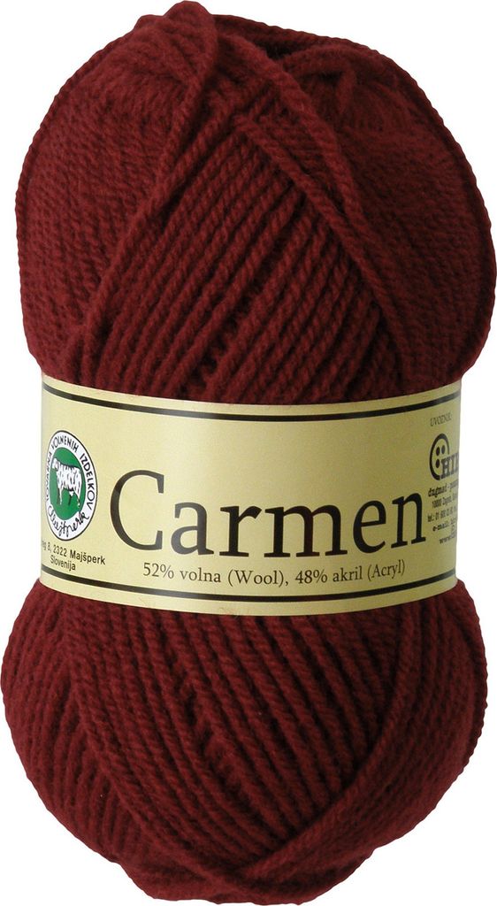 500g Strickgarn Carmen 52% Schurwolle Wolle Garn Strickwolle Farbauswahl, Farbe:bordeaux