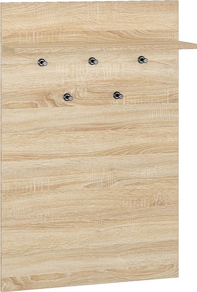 Wandgarderobe mit Regal RUAN – helles Sonoma