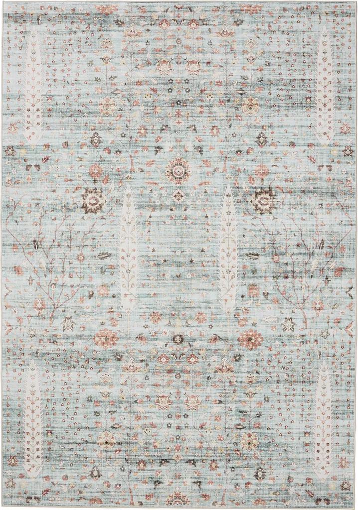 Tapis Anti-Taches Turquoise Lavable 140x200 cm - Fini les Galères Gand