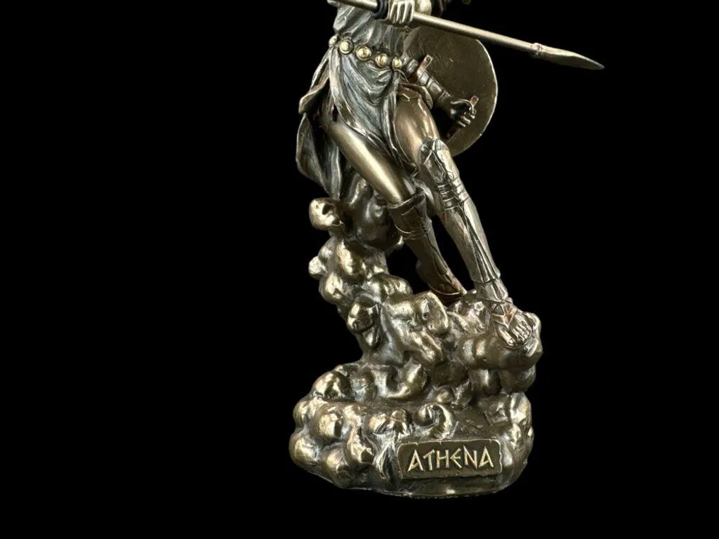 Sculpture décorative Athéna déesse grecque de la sagesse bronze 24cm