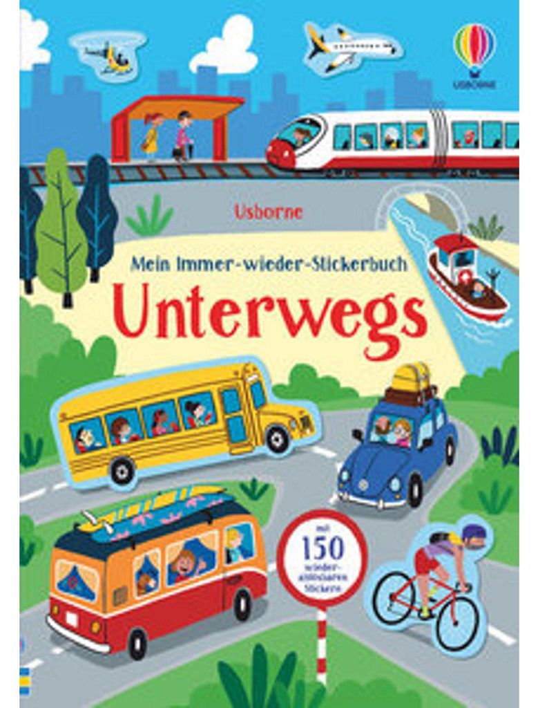 Mein Immer-wieder-Stickerbuch: Unterwegs Image du produit 