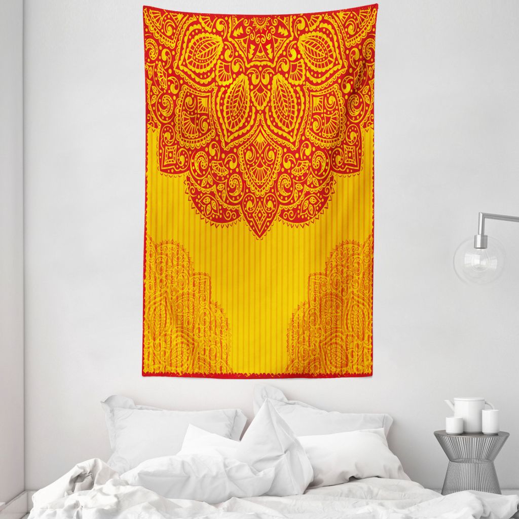 ABAKUHAUS asiatisch Wandteppich und Tagesdecke, Retro traditioneller Entwurf aus Weiches Mikrofaser Stoff Waschbar ohne Verblassen Digitaldruck, 14...