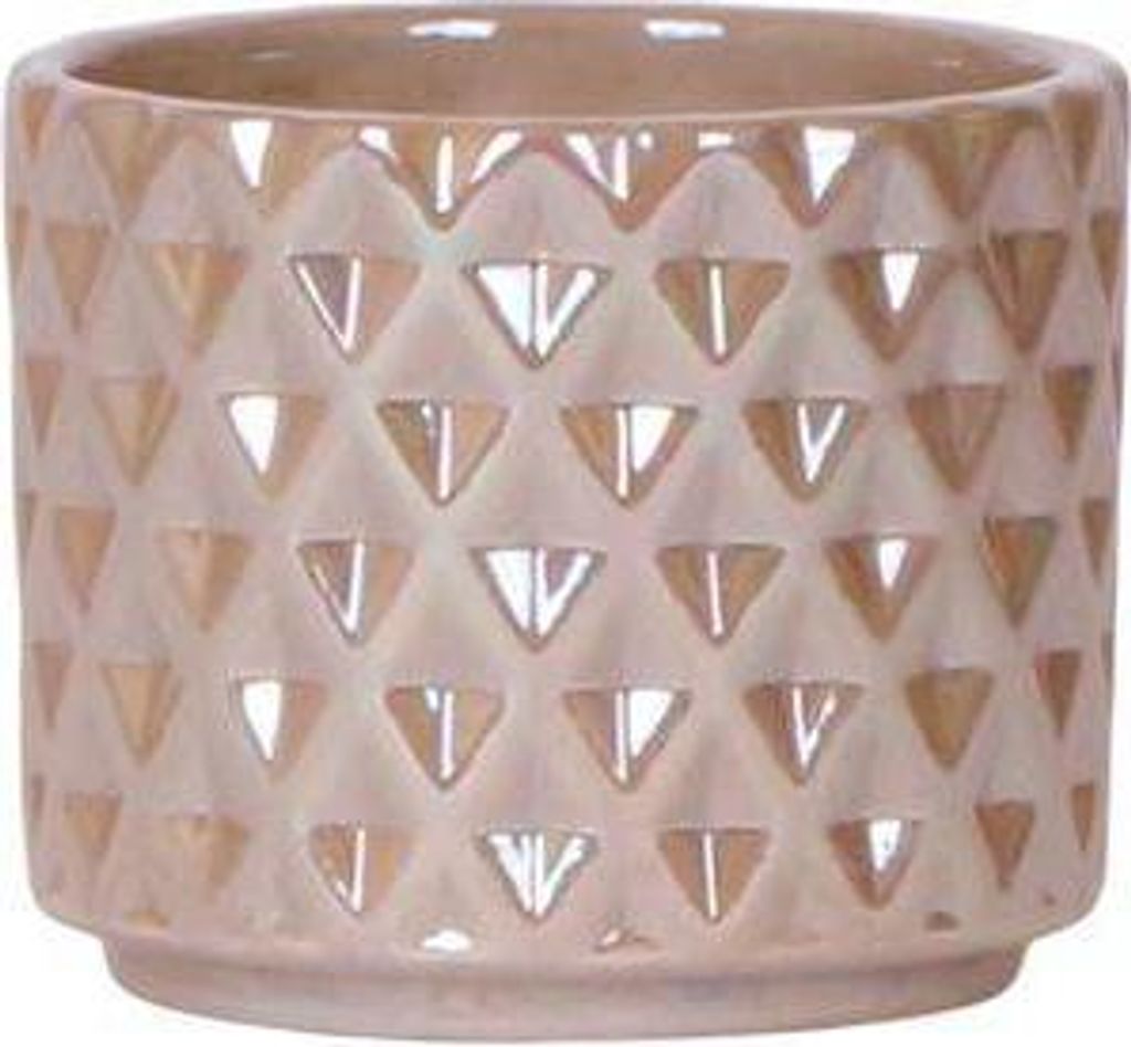 Diamant Perle Dekotopf – Sand – Ø6cm – Moderner Keramik Übertopf aus der Colourful Optimism Kollektion – Dekorativer Blumentopf im Diamon...