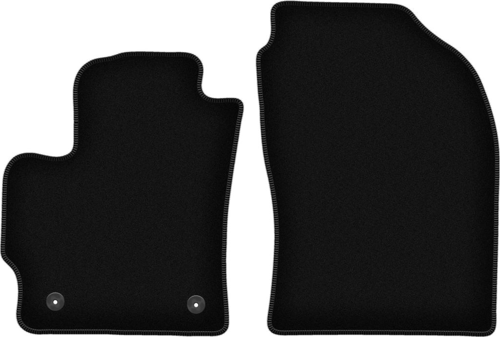 Wielganizator Velours-Autoteppiche vorne – passend für Toyota Corolla E21 (Kombi/Limousine, Bj. 2019-) – schwarz, passgenau, mit Befestigunge...