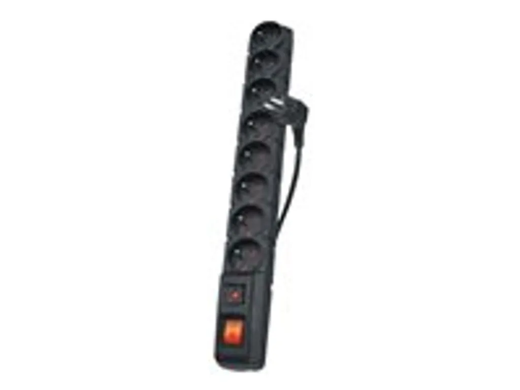 Multiprise 8 Prises avec Protection Surtension Acar S8 Dual W1749 Noir