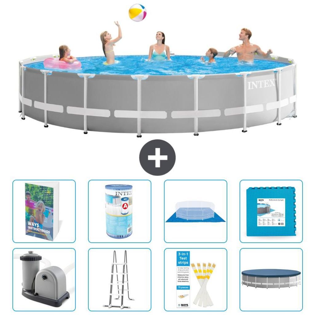 Prism Frame Pool Rund - 549x122 cm - 9-teilig S602
