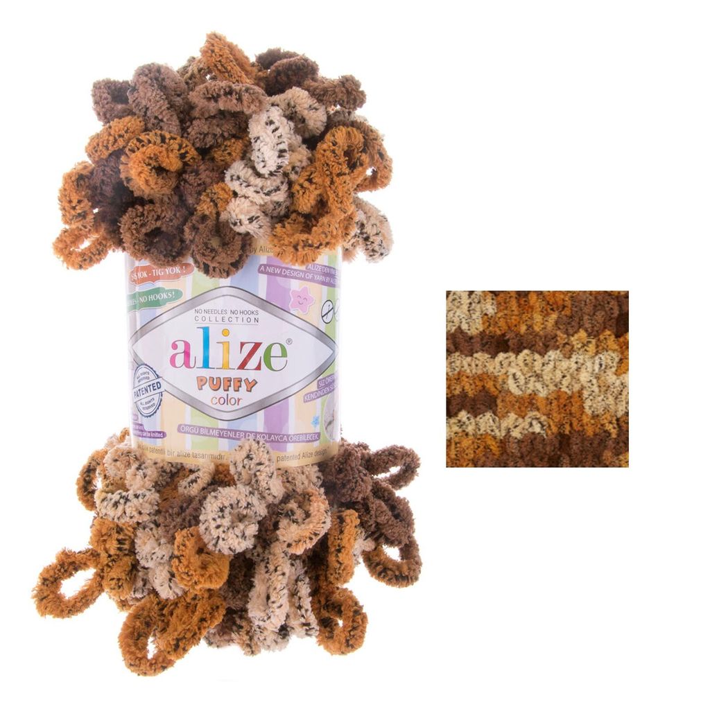 100g Strickgarn ALIZE Puffy Color Fingerstrickgarn Schlaufenwolle Stricken ohne Nadel