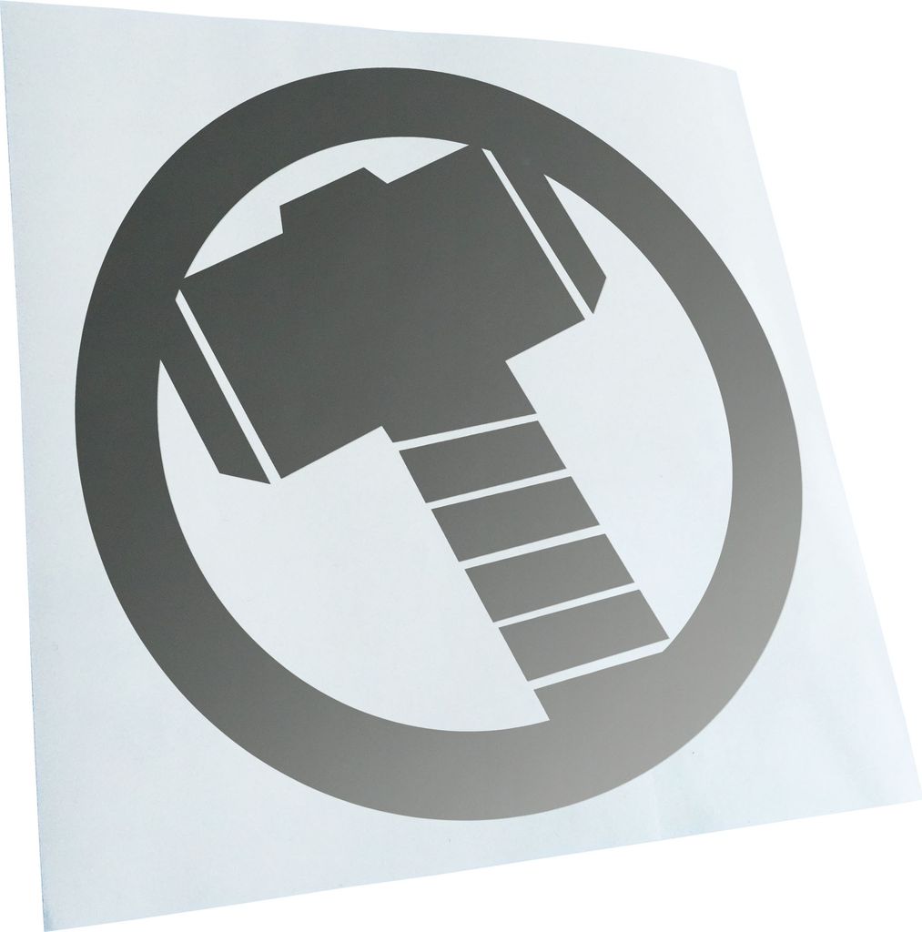 Kiwistar - Autoaufkleber - Mjölnir - Thors Hammer Heckscheibe - Aufkleber für Auto Kfz Fahrrad, LKW, Truck Mofa