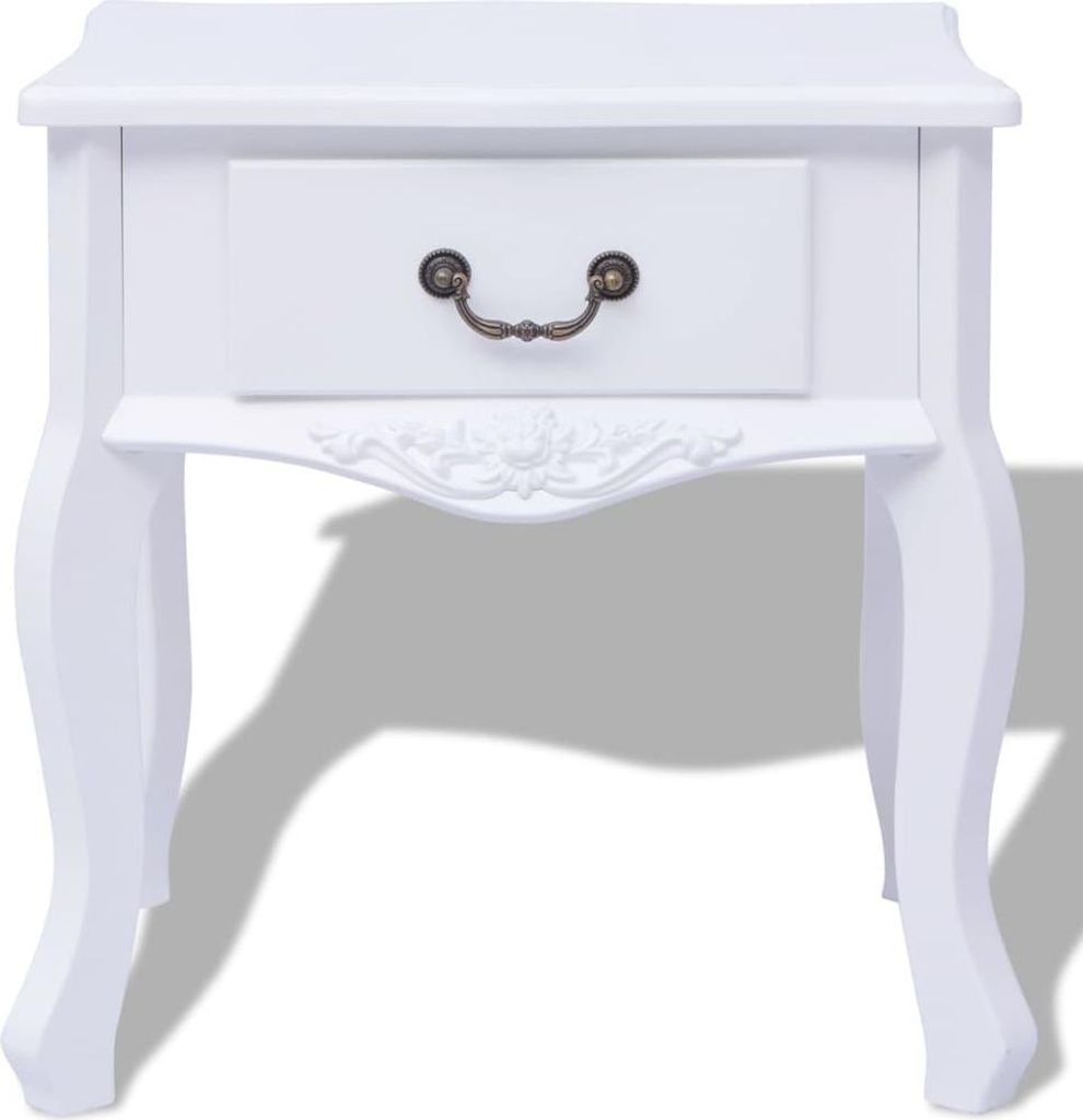 noční stolek vidaXL White MDF Obrázek produktu 
