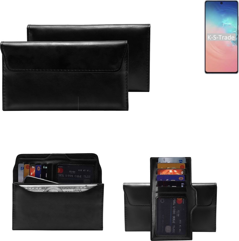 K-S-Trade Handy Hülle kompatibel mit Samsung Galaxy S10 Lite Schutz Hülle Tasche Schutz Case Handytasche Kunstleder schwarz, 1x