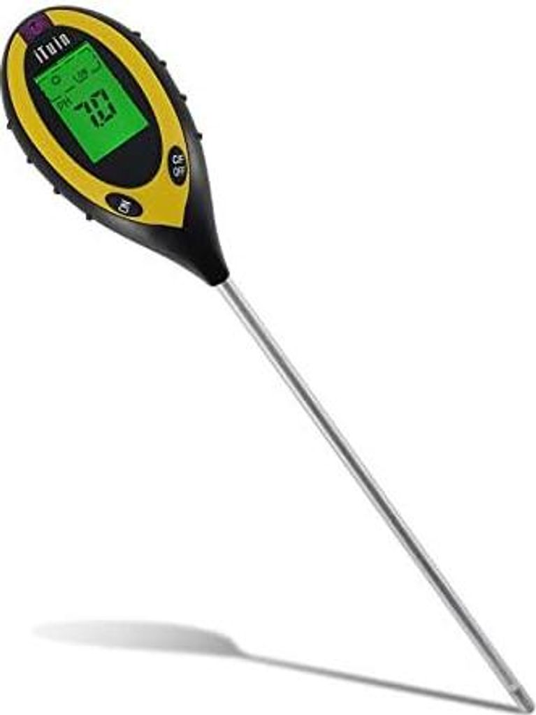 4 in 1 Boden PH und Feuchtigkeit Instrument Garten Rasen Pflanzentopf Boden-pH-Meter Bodenmessgerät Temperatur Sonnenlicht Feuchtigkeits-Feuchtigk...