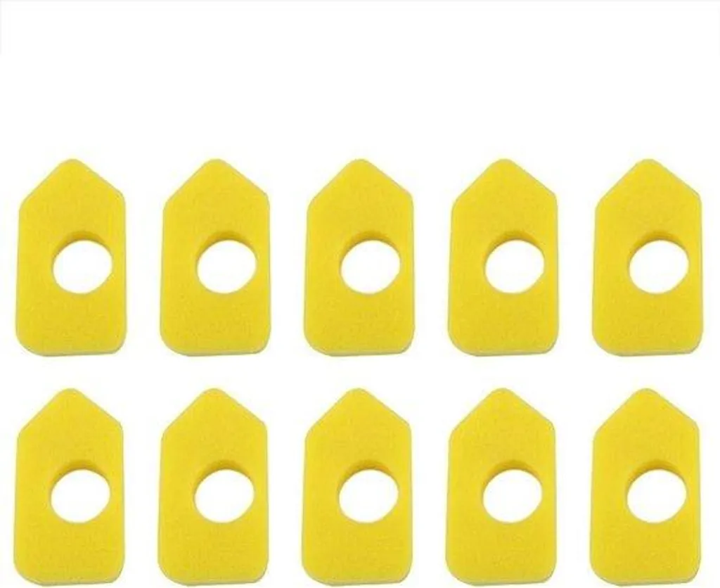 Éléments filtrants en mousse jaune haute performance, pack de 10