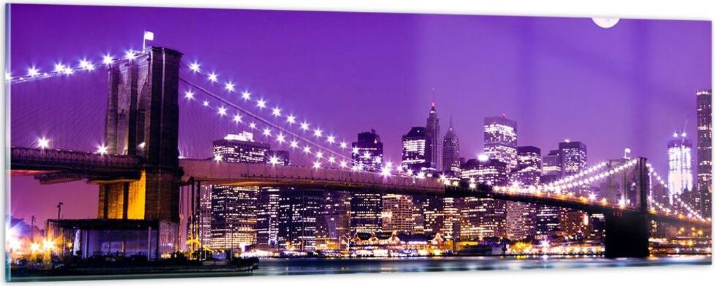 Bilder auf glas - Amerika wohnung architektur - 90x30cm - Glasbilder - Wandbilder - Kunstdruck - zum Aufhängen bereit - Wanddekoration aus Glas - ...
