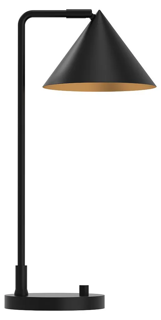 Elstead Remyck Lampe de Table E27 Noir Mat Style Industriel et Chic