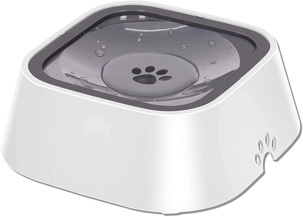Hundenapf, auslaufsicherer Wassernapf für Haustiere, Wasserspender mit langsamer Wasserzufuhr, rutschfester Wasserspender für Haustiere, Futterna...