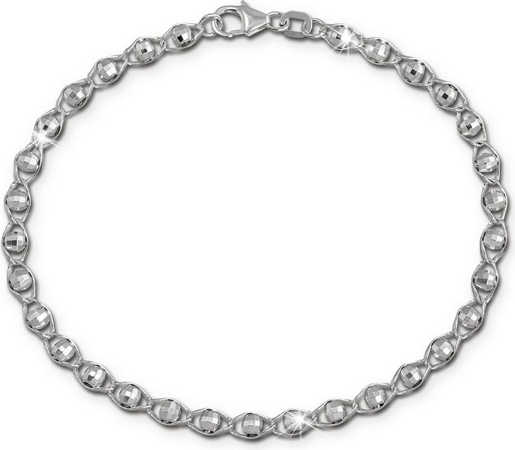 SilberDream 19cm Armband Kugeln Fanatsie glanz silber Damen Schmuck D2SDA2539J