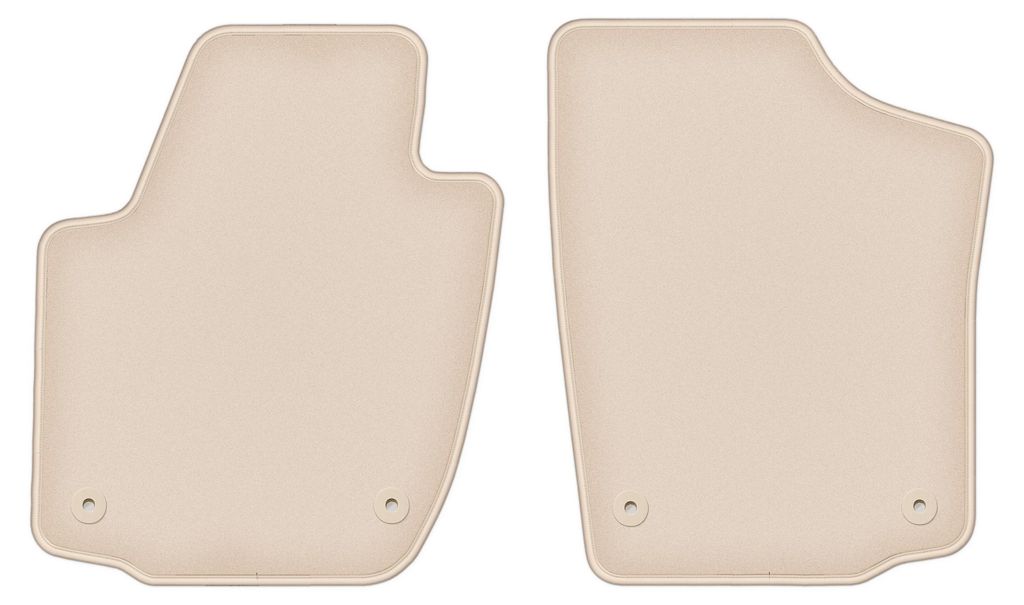DURBAN Beige Velours-Fußmatten vorne für Skoda Rapid Liftback, Limousine, spaceback, Kombi (2013-2019)