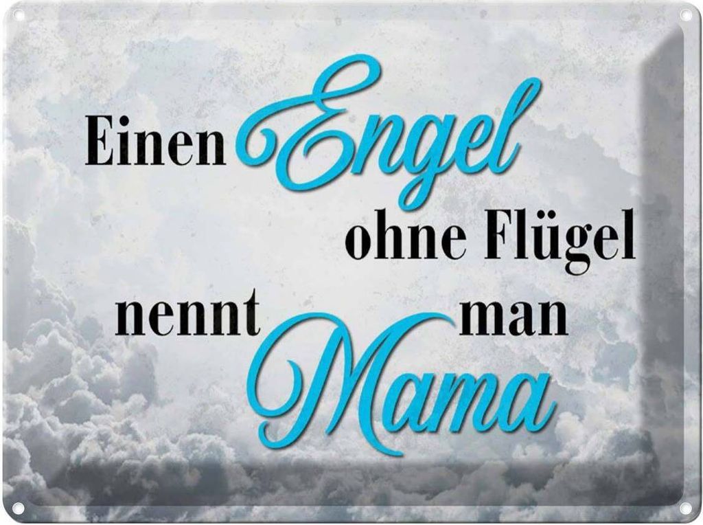 vianmo Blechschild 30x40 cm Engel ohne Flügel nennt man Mama Spruch Zitat