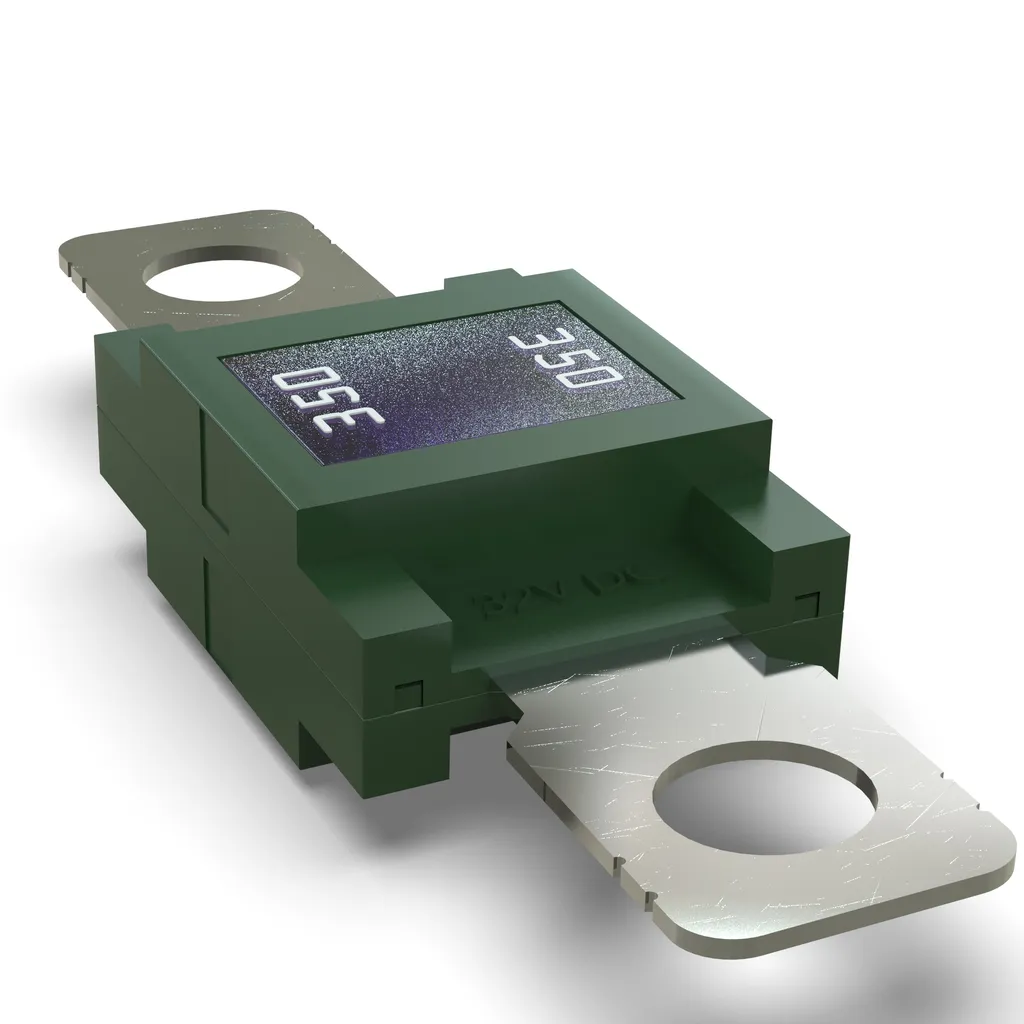 Fusible Mega 350A Vert AUPROTEC à Haute Intensité avec Fixation Boulonnée