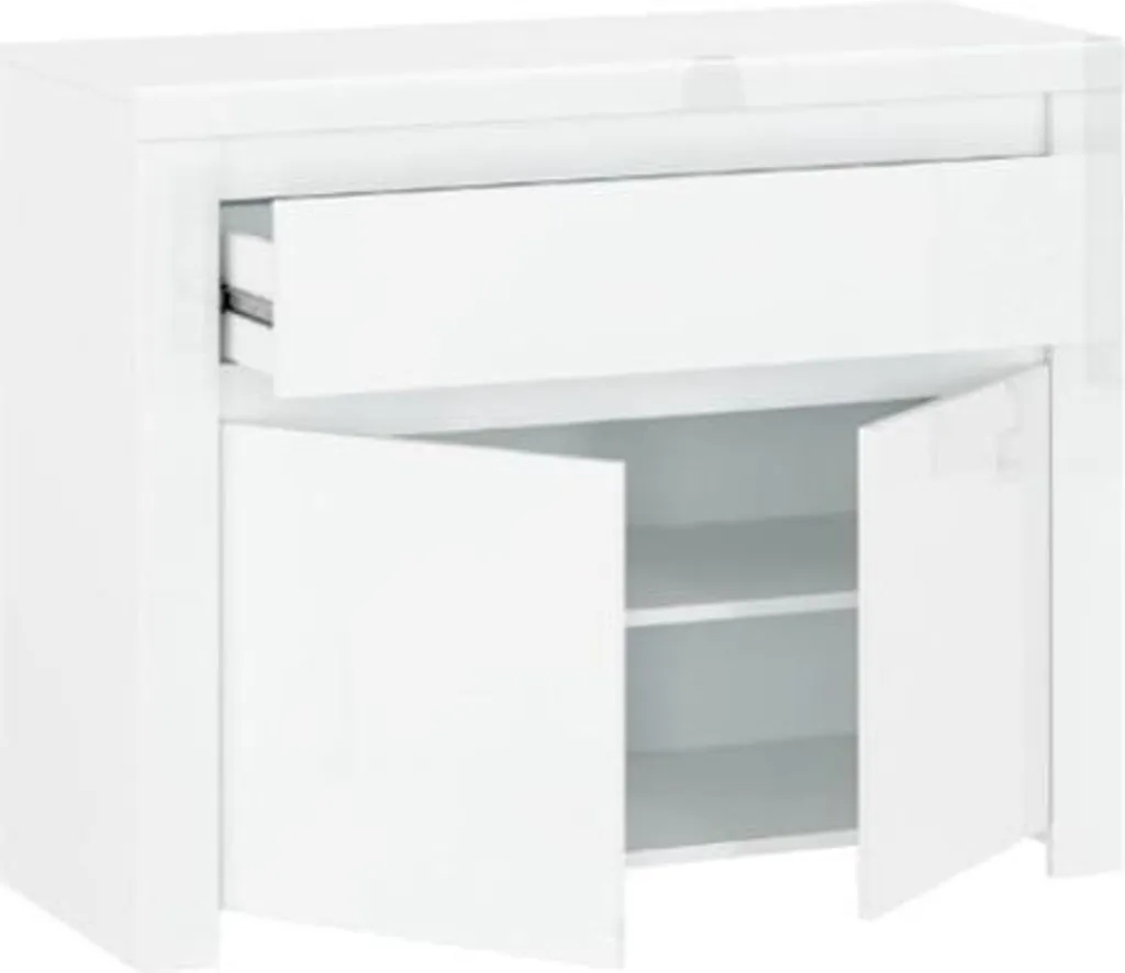Commode Lingo blanche pour chambre d'enfant avec rangements sécurisés