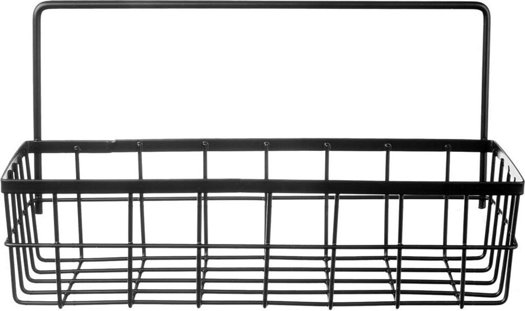 Orion Küchenablage | Badezimmerablage | Metallkorb | Hängekorb schwarz für Gewürze Kosmetika LOFT