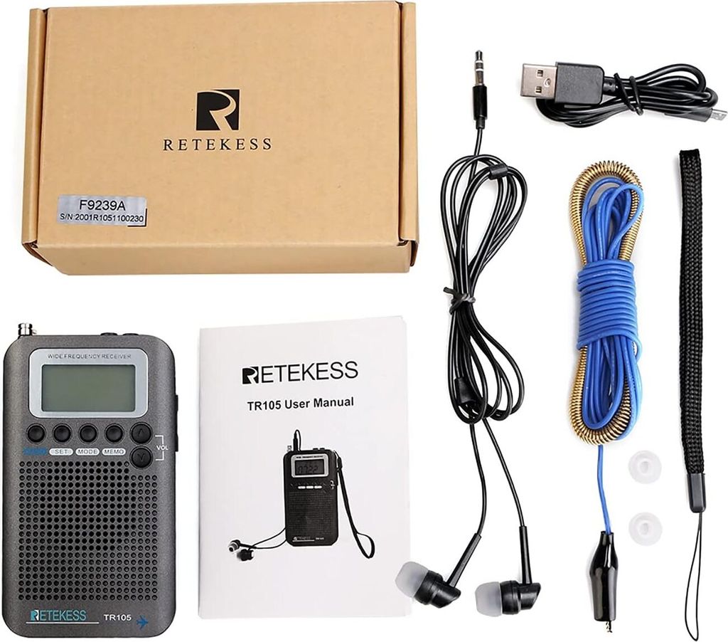 Retekess TR105 Air Band Rádiový prijímač Prenosný FM AM SW Obrázok produktu 6