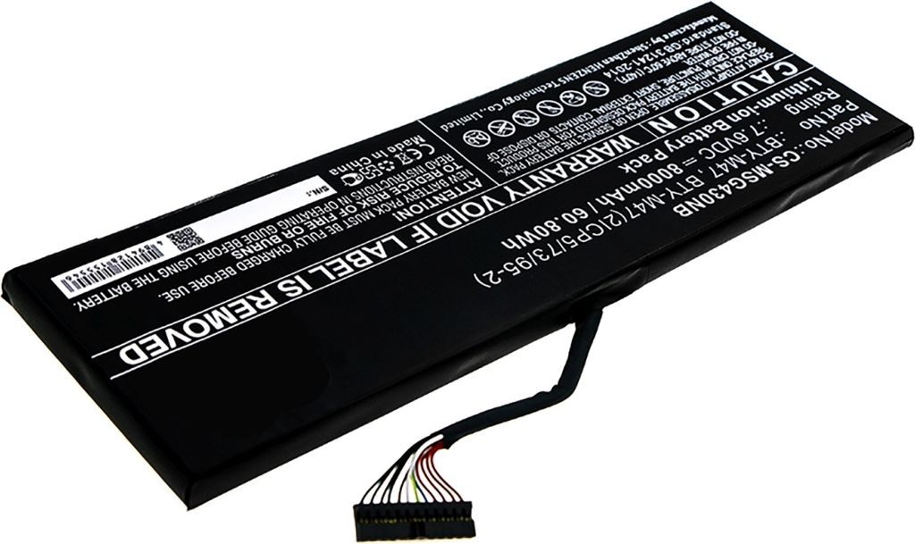 Akku für Msi GS43VR Li-Ion 7,6 Volt 8060 mAh schwarz