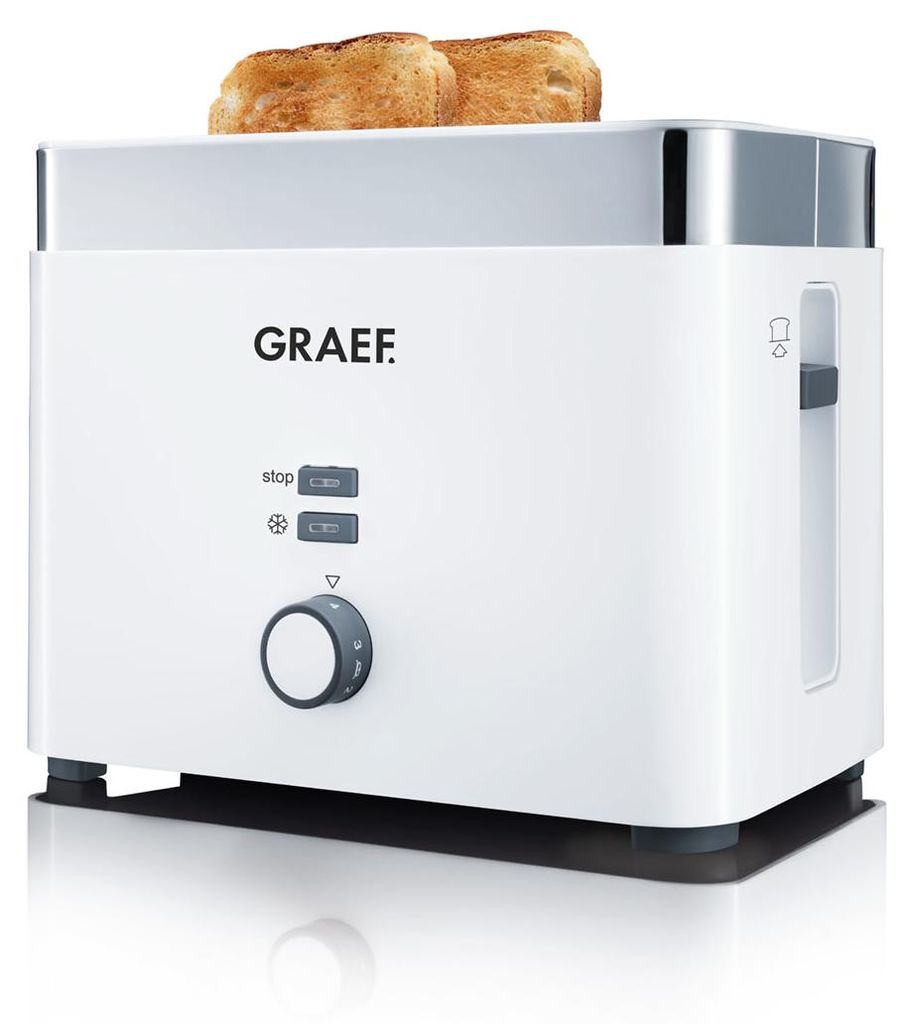 GRAEF TO 61 ws Toaster 888W 6Stufen Brötchenaufsatz Acryl Produktbild 