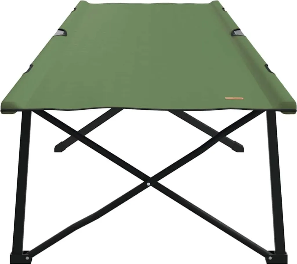 Lit de camp pliant 2 pcs Vert - Couchage d'appoint robuste 206x76x74 cm