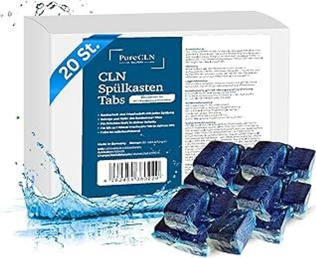 20 Pastiglie Cassetta WC Bluante - Anticalcare e Profumo a Lunga Durata
