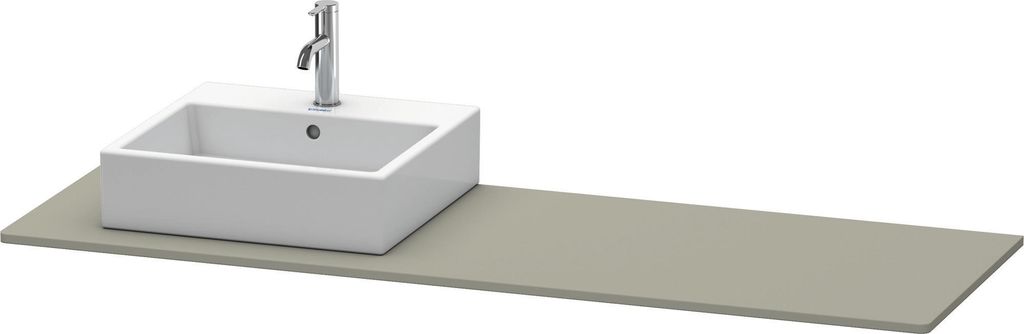 Duravit XSquare Konsole, 1 Ausschnitt links, 1600x16x550mm, XS060HL9292