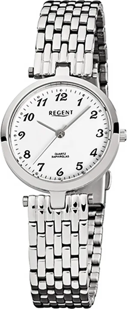 Montre Regent F-908 analogique en acier inoxydable argenté pour femme chic