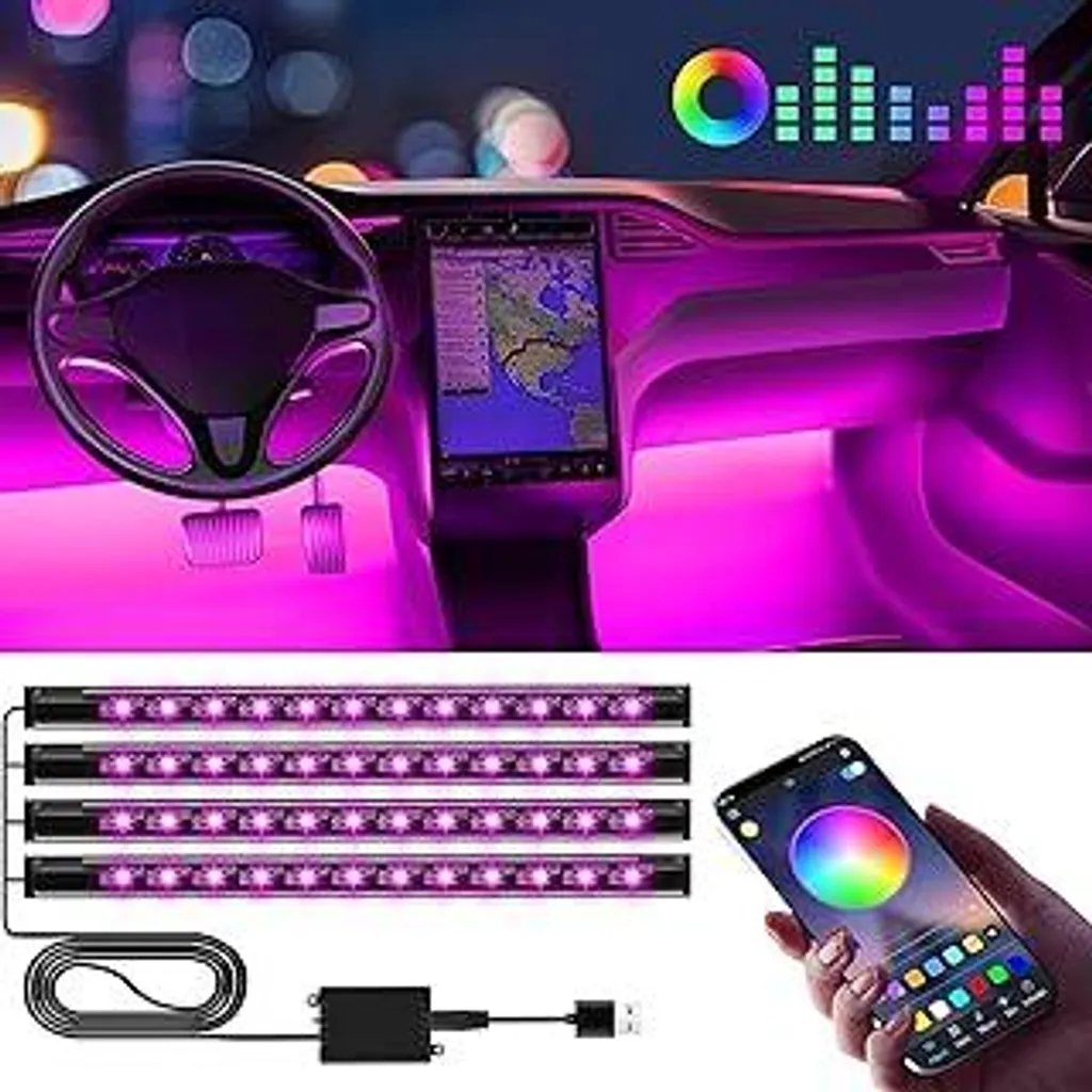 Luci LED Auto Winzwon: Gadget Regalo per Interni con Controllo App