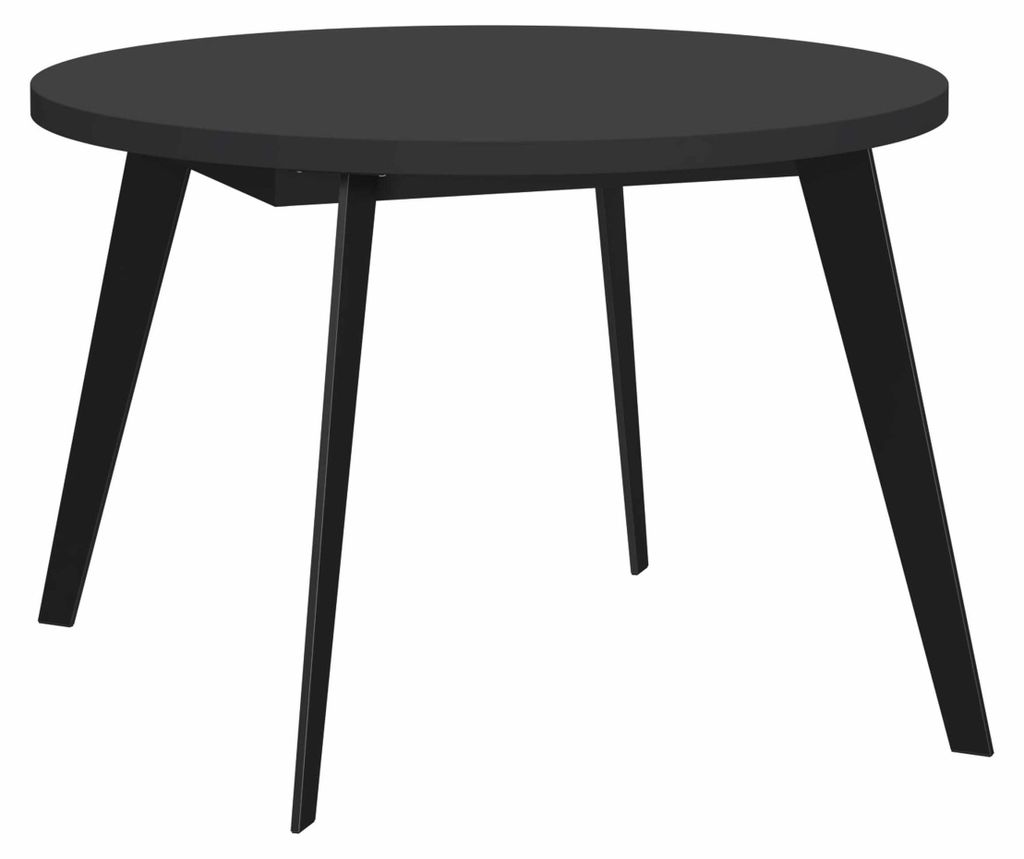 Esstisch Ausziehtisch TABLE ROUND 110 - 155 cm Schwarz matt, von Forte