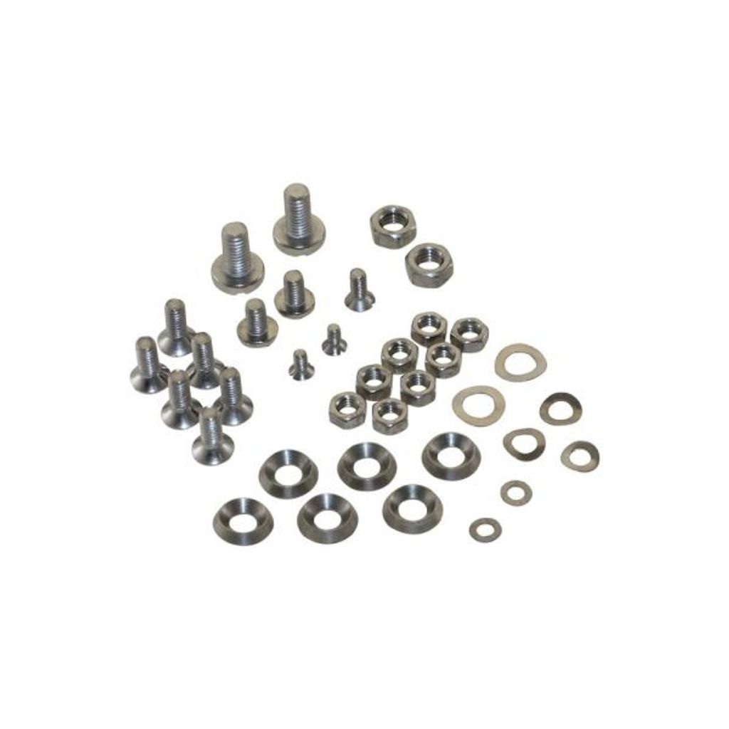 Schrauben Schraubenset V2A Normteile Edelstahl Kniebleche, Frontschild, Trittbretter für Simson KR51
