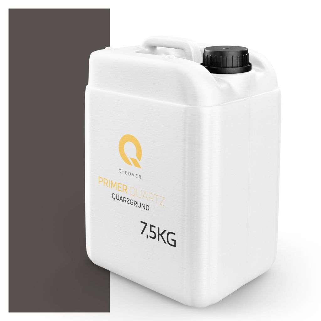 Quarzgrund für Beton Architekt 7,5 kg | Dunkelgrau | Haftgrund Putzgrund für Fassade Beton außen & innen | rau | Grundierung Farbe | Q-COVER
