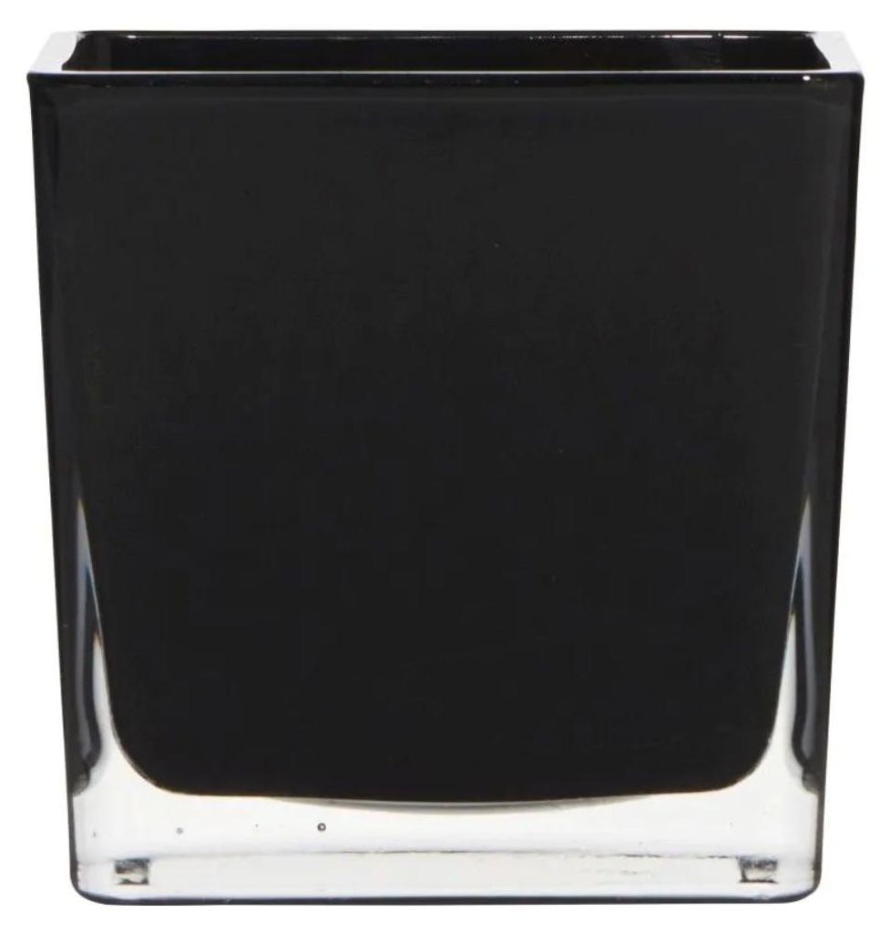 Teelichthalter, Dekoglas WÜRFEL CUBE BLACK H. 6cm 6x6cm Produktbild 