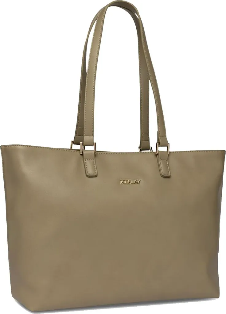 Sac shopping Replay kaki grand format pour femme chic