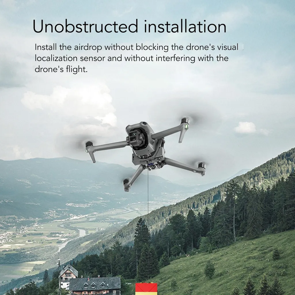 Dispositif largage par drone Airdrop pour Air 3 capacité 0,4 kg sensible
