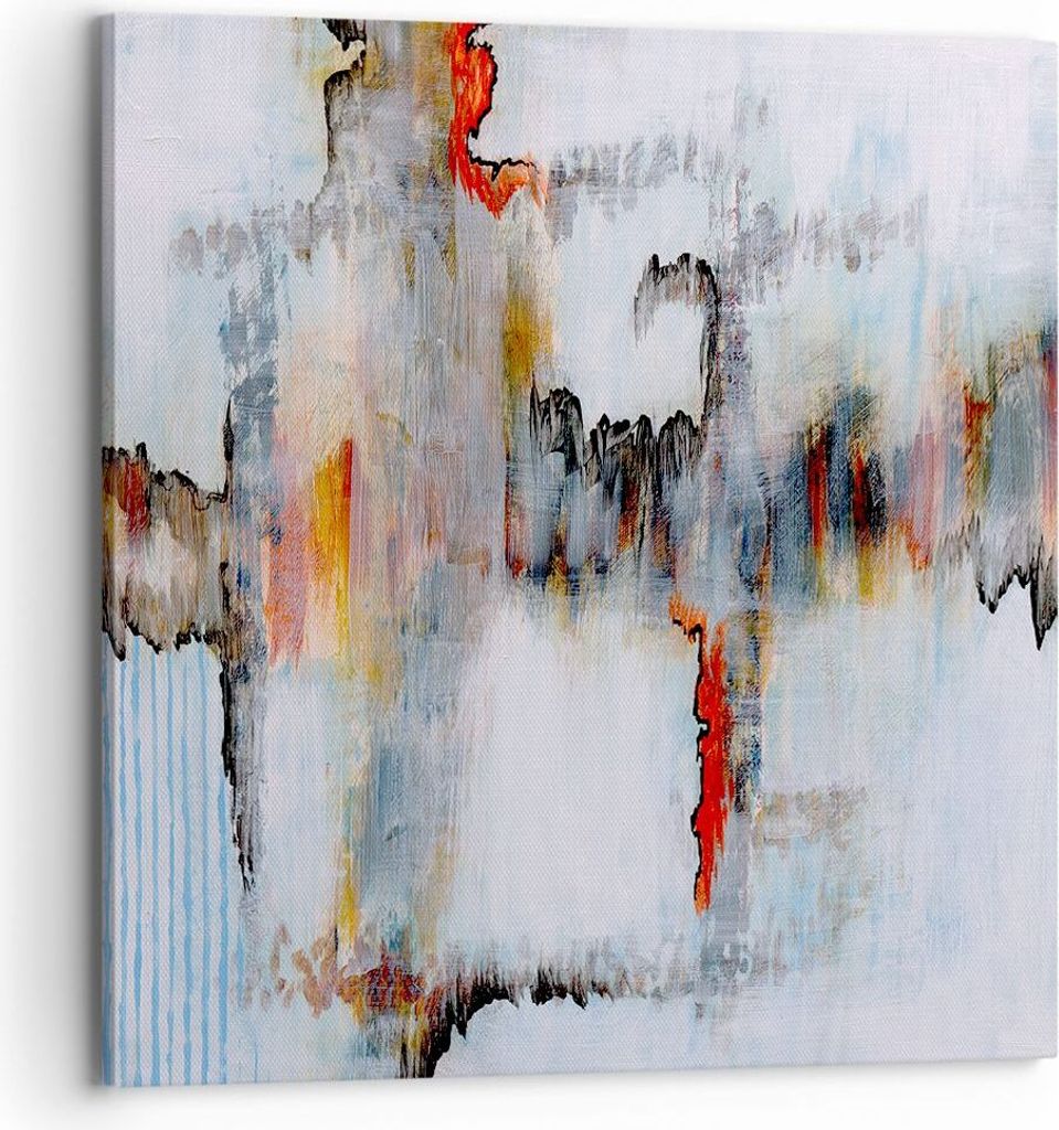 Bild auf Leinwand - Leinwandbild - Abstraktion modern - 70x70cm - Wand Bild - Wanddeko - Wandbilder - Leinwanddruck - Bilder - Kunstdruck - Wanddek...