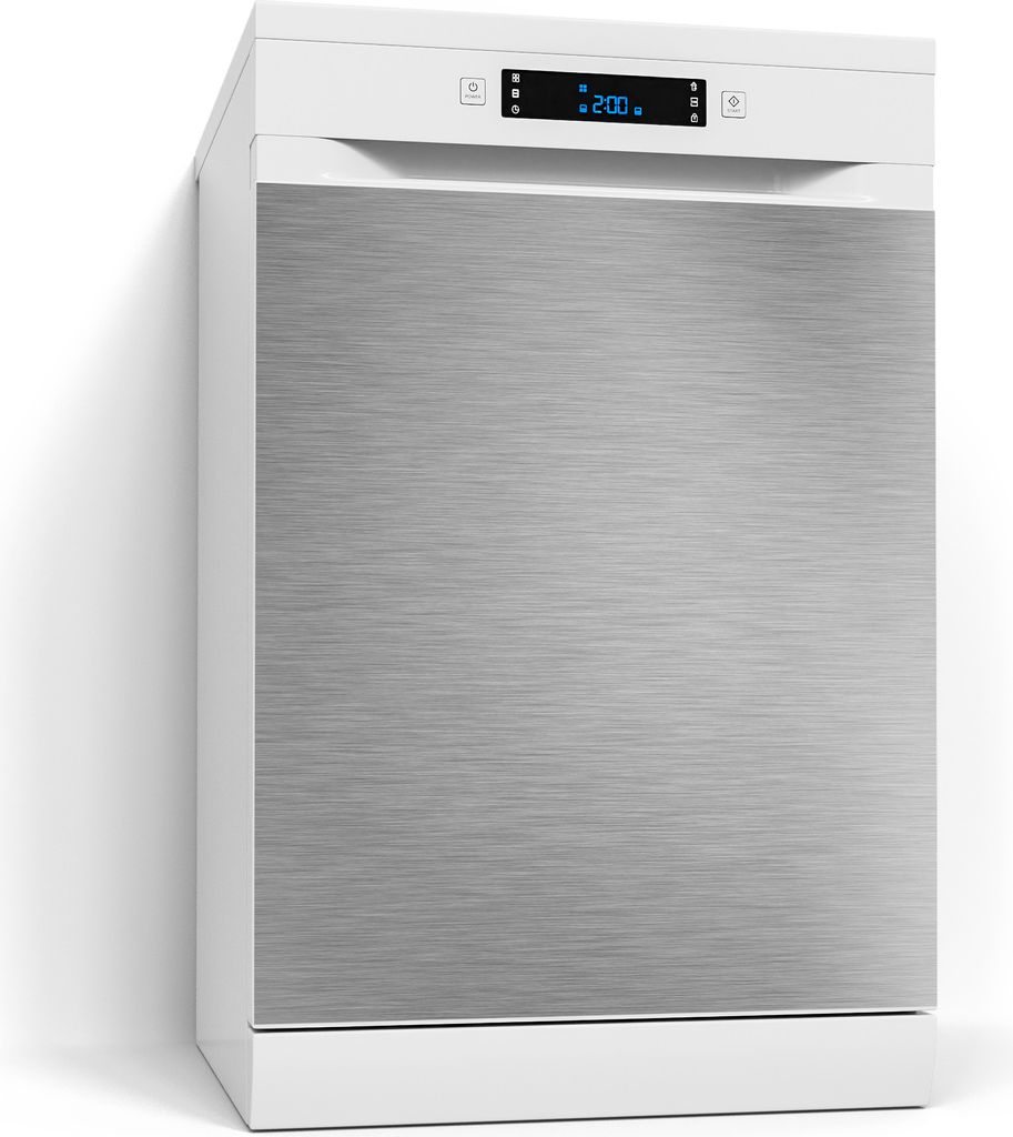 DEQORI Magnetmatte Spülmaschine beschreibbar 60x70 cm 'Gebürsteter Stahl' Magnetfolie