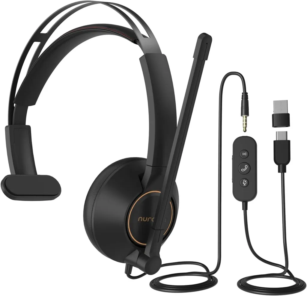 Cuffia Professionale Call Center HP11-SU Mono USB Type-C 3.5mm