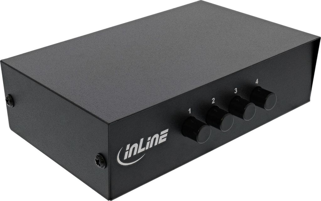 InLine AV Umschalter manuell 4-port, 3x Cinch IN/OUT