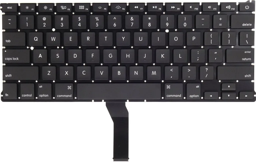 Tradebit - Tastiera per Apple MacBook | English US QWERTY INT | Piena compatibilità | Materiali di alta qualità | Modelli: Air 13" A1369 A1466