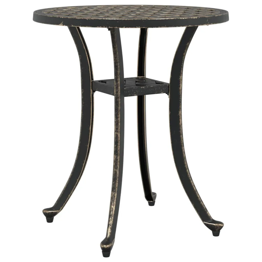Tavolino Esterno Alluminio Pressofuso Bronzo 48x53 cm vidaXL