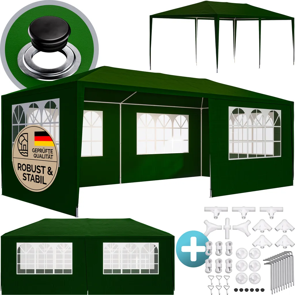 Casaria Gazebo 3x6m: Padiglione da Giardino 18m² Protezione UV50+