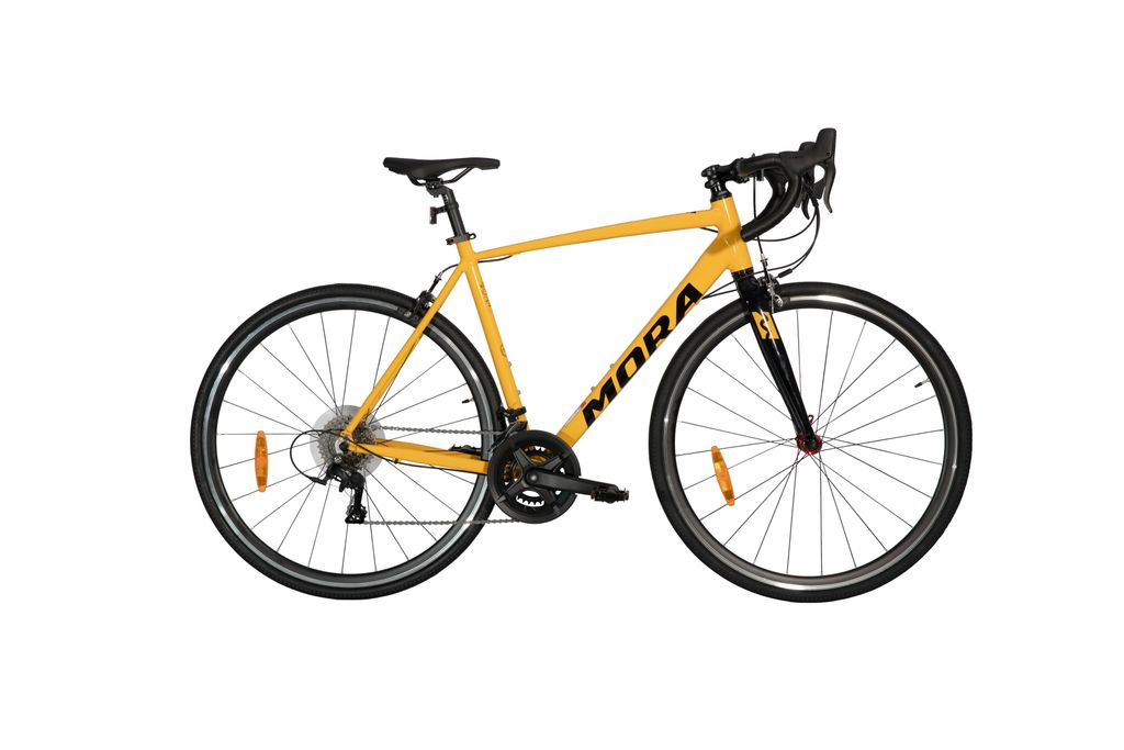 „MORA“ Alu Gravelbike 700cx32c 2x8s Dual Shifter RH 54 gelb Produktbild 