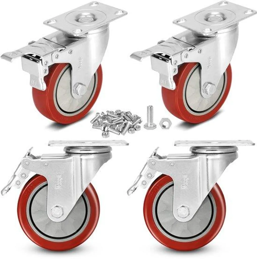 Roulettes charges lourdes 100 mm pour stopper les vibrations au sol