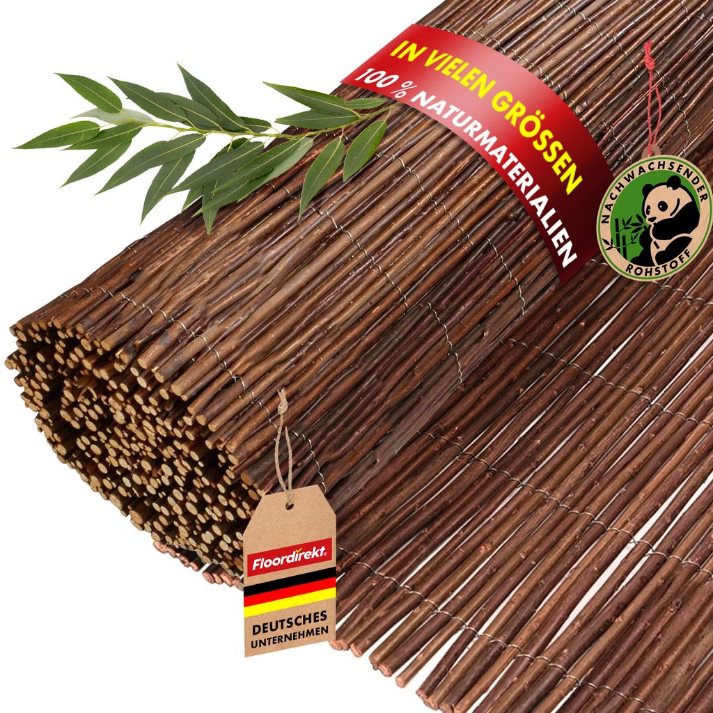 Vrbový plot přírodní zástěna na soukromí ze dřeva lze Obrázek produktu 